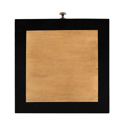 Atlas Renwood 10in Accent Table | Natural Wood with Black Trim | Living Room & Bedroom | 10 x 10 x 27 in | Model TA11153-01