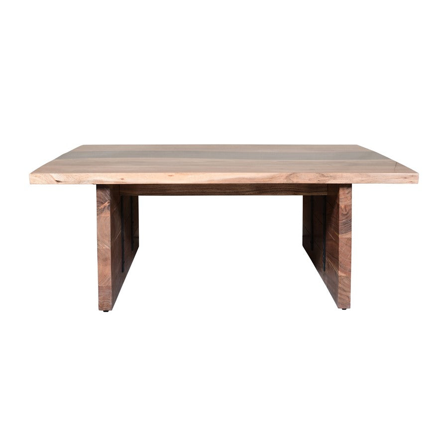 Atlas Lighting River Wood 48in Coffee Table | Natural Acacia Wood and Brown Composite | Living Room & Coastal Seating Area | Model TA11157-01