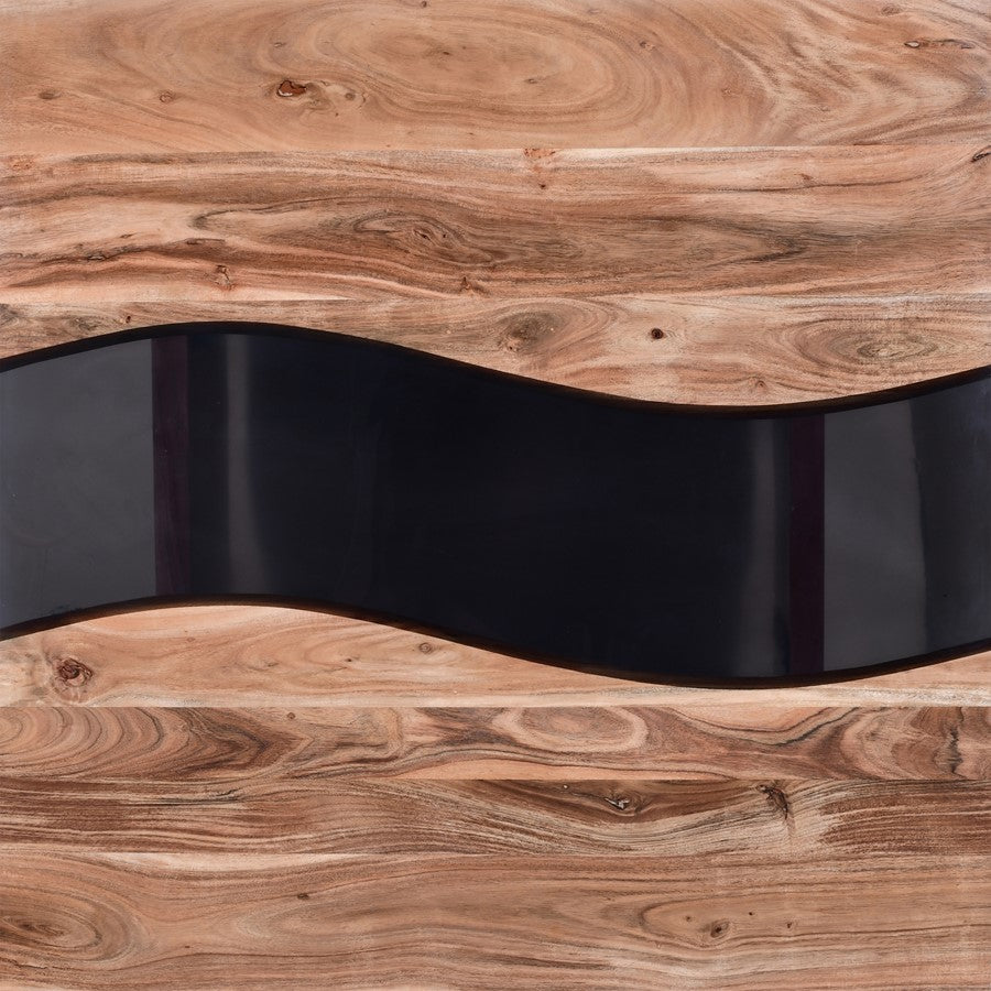Atlas Lighting River Wood 48in Coffee Table | Natural Acacia Wood and Brown Composite | Living Room & Coastal Seating Area | Model TA11157-01