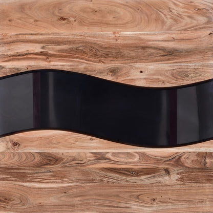 Atlas Lighting River Wood 48in Coffee Table | Natural Acacia Wood and Brown Composite | Living Room & Coastal Seating Area | Model TA11157-01