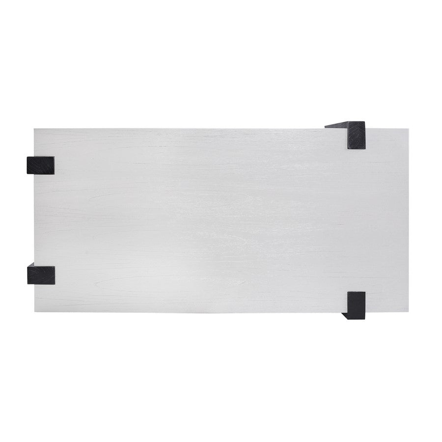Atlas Lighting Riviera 54in Coffee Table | Checkmate Black Wood and White Top | Modern Living Room & Seating Area | 54 x 27 x 18 in | Model TA11161-01