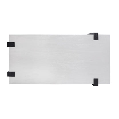 Atlas Lighting Riviera 54in Coffee Table | Checkmate Black Wood and White Top | Modern Living Room & Seating Area | 54 x 27 x 18 in | Model TA11161-01