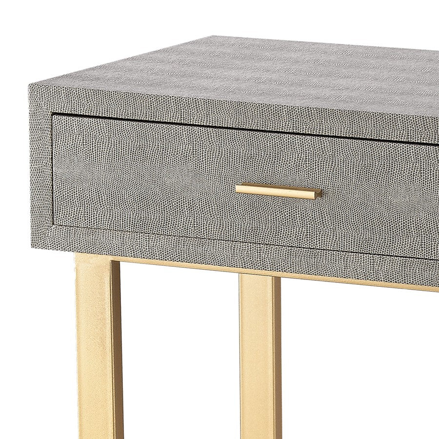 Atlas Lighting Sands Point Desk, 2 Drawer Gray