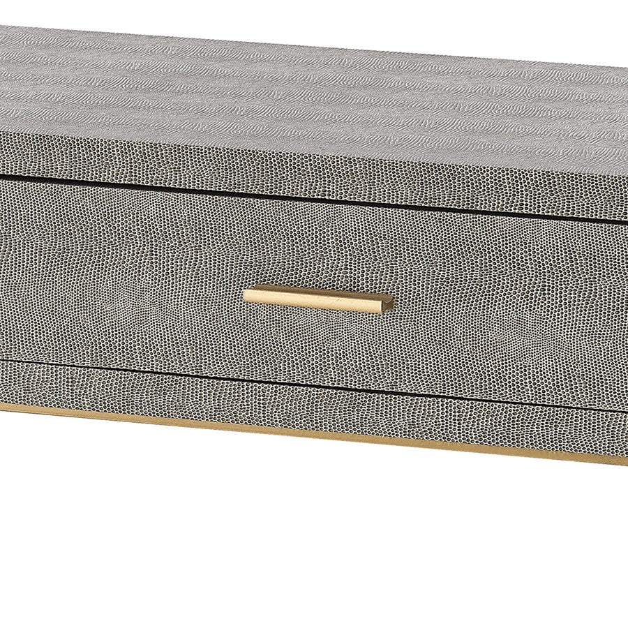 Atlas Lighting Sands Point Desk, 2 Drawer Gray