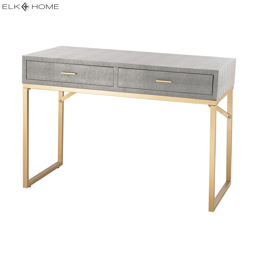 Atlas Lighting Sands Point Desk, 2 Drawer Gray