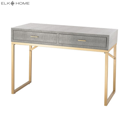Atlas Lighting Sands Point Desk, 2 Drawer Gray