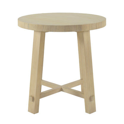 Atlas Lighting Sunset Harbor 24in Round Accent Table | Sandy Cove Wood Traditional | Living Room & Bedroom Side Table | Model TA11186-01