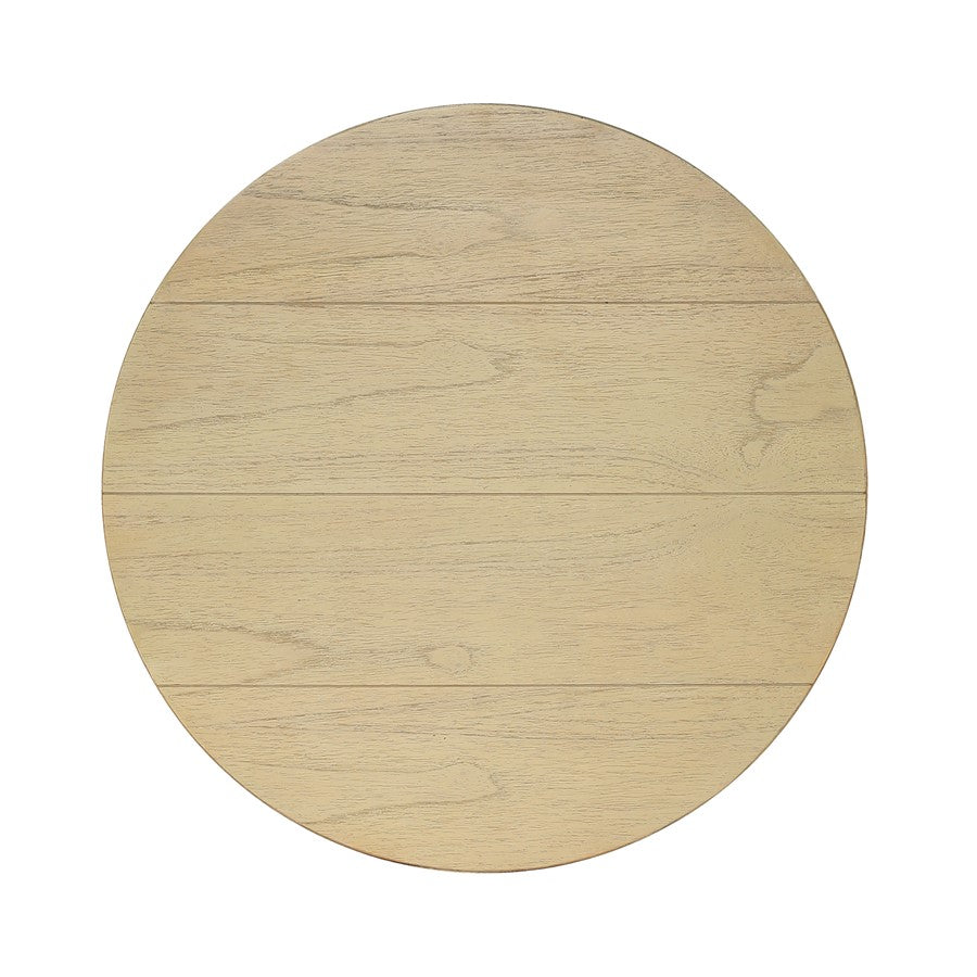 Atlas Lighting Sunset Harbor 24in Round Accent Table | Sandy Cove Wood Traditional | Living Room & Bedroom Side Table | Model TA11186-01