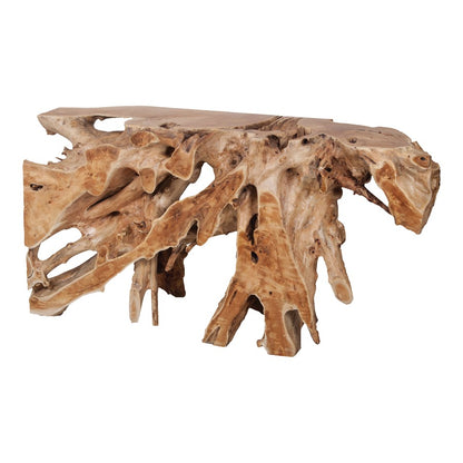 Atlas Lighting Teak Root 60in Console Table | Natural Wood Transitional | Entryway & Hallway Storage Table | 60 x 16 x 30 in | Model TA11194-01