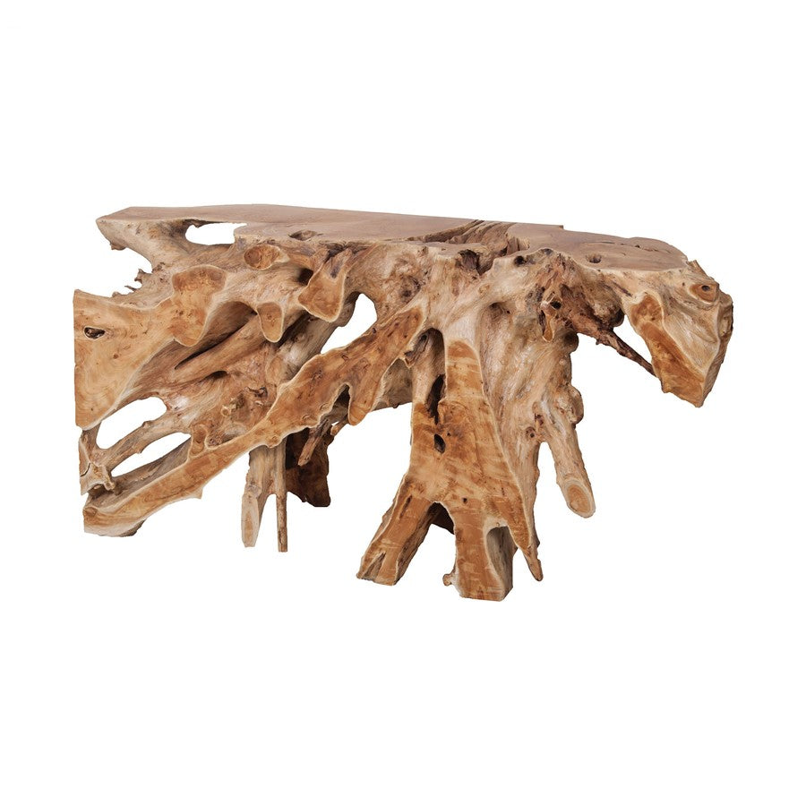 Atlas Lighting Teak Root 60in Console Table | Natural Wood Transitional | Entryway & Hallway Storage Table | 60 x 16 x 30 in | Model TA11194-01