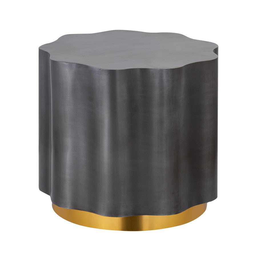 Atlas Lighting Agata Accent Table | Modern Antique Zinc Metal | Living Room & Lounge Side Table | 19 x 19 x 18 in | Model TA11214-01