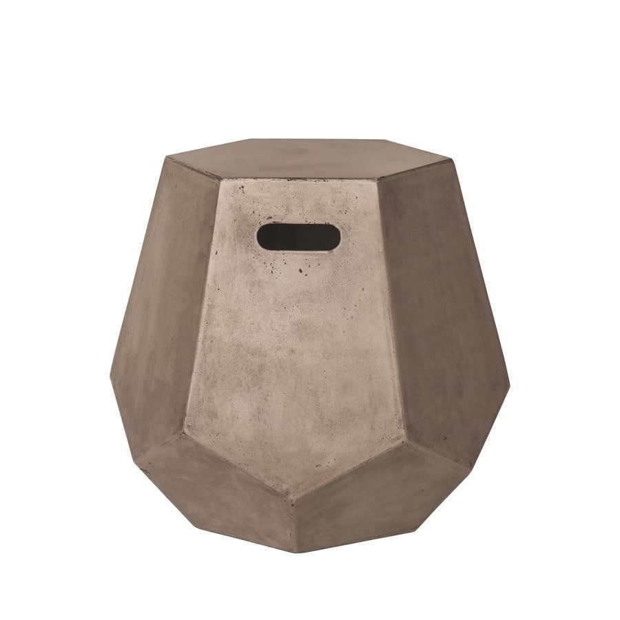 Atlas Lighting Delana 19in Round Accent Table | Polished Concrete Transitional | Living Room & Bedroom Side Table | 19 x 19 x 18 in | Model TA11215-01