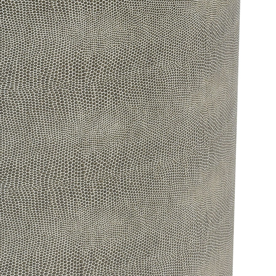 Atlas Lighting Dexter 16in Round Accent Table | Gray Faux Shagreen Fabric | Living Room & Bedroom Side Table | 16 x 16 x 18 in | Model TA11216-01