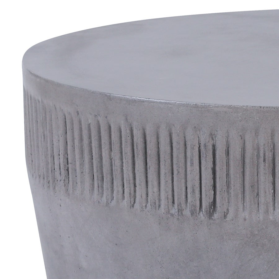 Atlas Lighting Sempre 34in Round Coffee Table | Polished Concrete Modern | Living Room Center Table | 34 x 34 x 15 in | Model TA11217-01