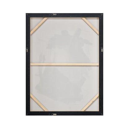 Atlas Lighting Beyer II Abstract Framed Wall Art | Off White & Olive Green Fabric, Black Frame | Gallery Wall & Living Room Accent | Model WA11009-02