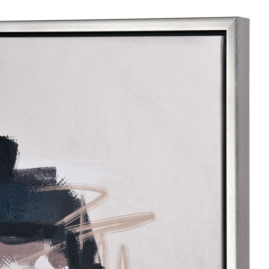 Atlas Lighting Beyer II Abstract Framed Wall Art | Off White & Olive Green Fabric, Black Frame | Gallery Wall & Living Room Accent | Model WA11009-02