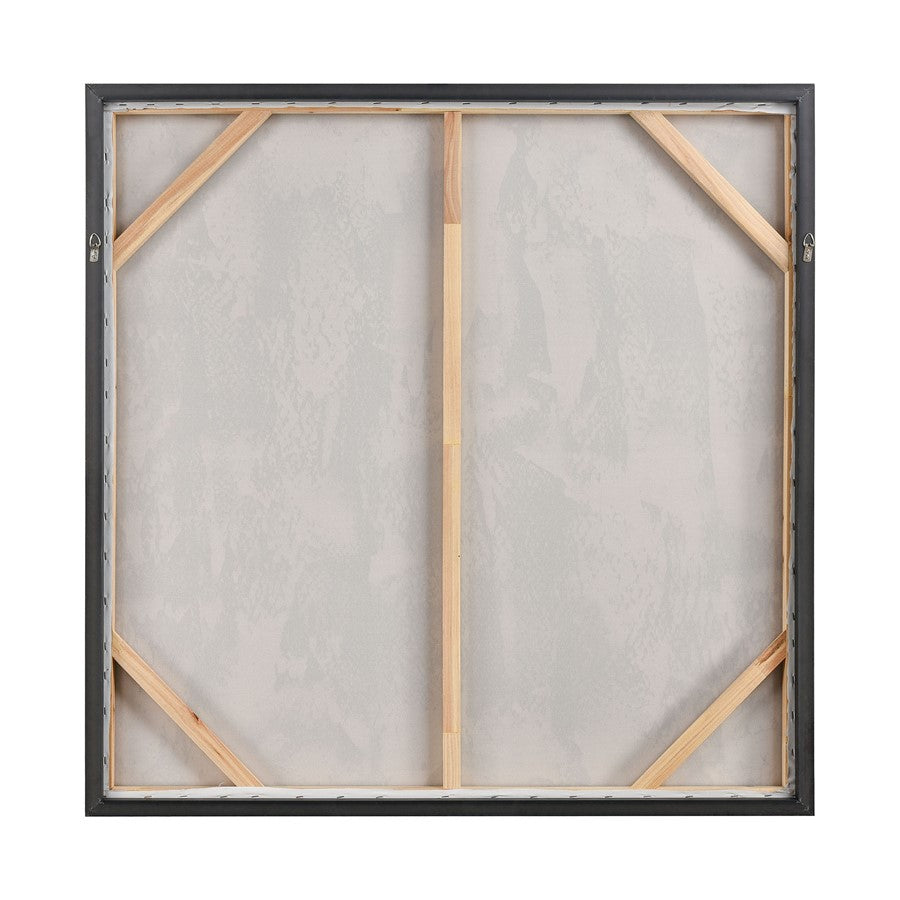 Atlas Lighting Blue Rhythm Framed Wall Art | Blue Fabric, Silver Floating Frame | Modern Living Room & Office Accent | Model WA11016-01