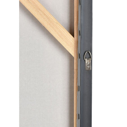 Atlas Lighting Boundless 48in Wide Framed Wall Art | Modern Contemporary Blue and White Fabric with Silver Floating Frame | Living | Model WA11023-01