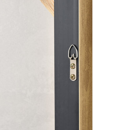Atlas Lighting Bowie Bloom I 23.5in Square Framed Wall Art | Transitional Gray and White Fabric with Gold Frame | Living Room | Model WA11024-01