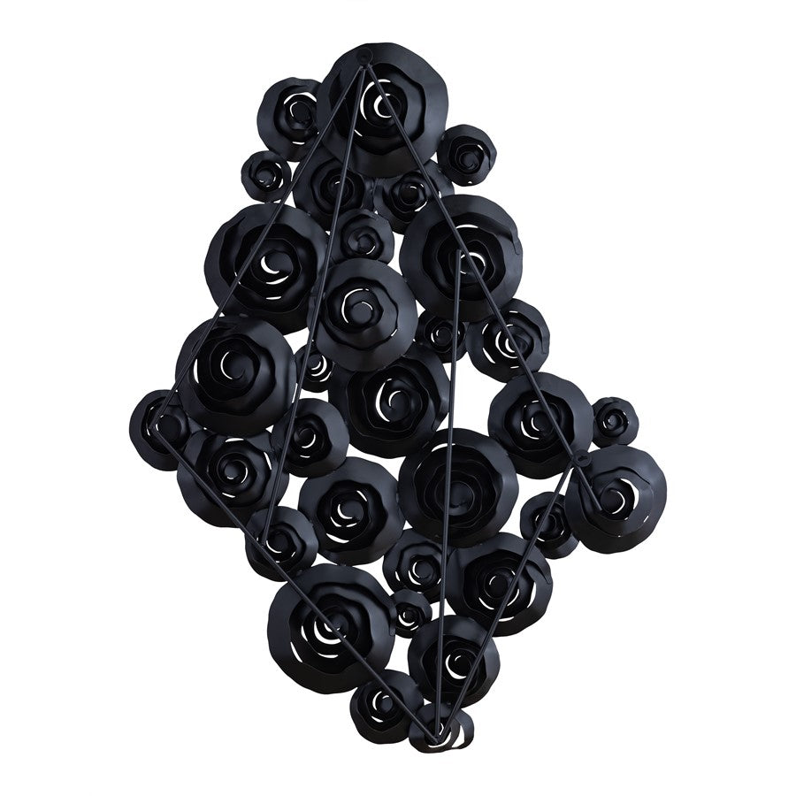 Atlas Lighting Brando 45in Wide Dimensional Wall Art | Transitional Matte Black Metal Swirls | Living Room & Office Decor | Model WA11025-01
