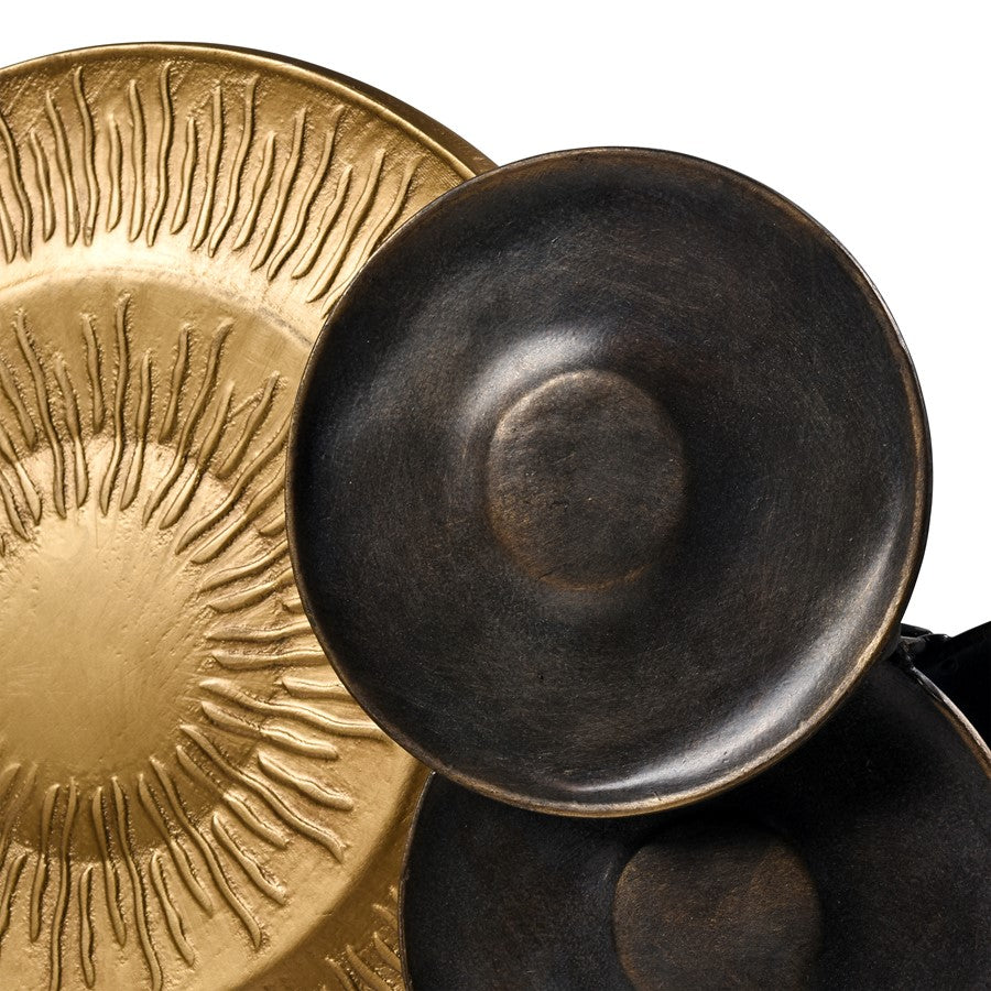 Atlas Lighting Breckman 42in Dimensional Wall Art | Brass & Bronze Metal | Living Room & Bedroom Decor | 42.5 x 3 x 22.75 in | Model WA11026-01