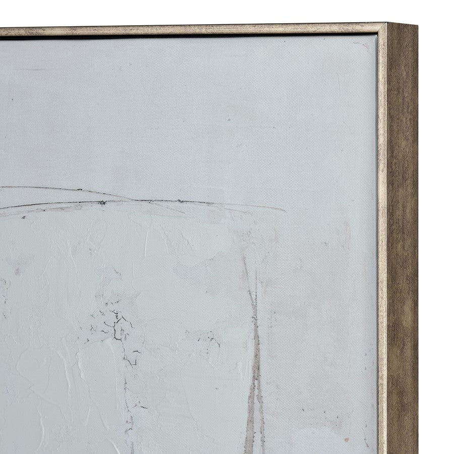 Atlas Lighting Burgess I 31in Abstract Framed Wall Art | Off White Fabric | Living Room & Bedroom Decor | 31.5 x 2 x 31.5 in | Model WA11029-01