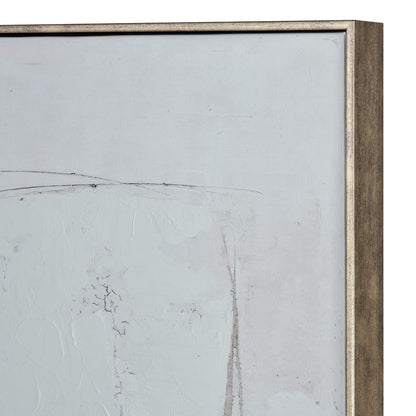 Atlas Lighting Burgess I 31in Abstract Framed Wall Art | Off White Fabric | Living Room & Bedroom Decor | 31.5 x 2 x 31.5 in | Model WA11029-01