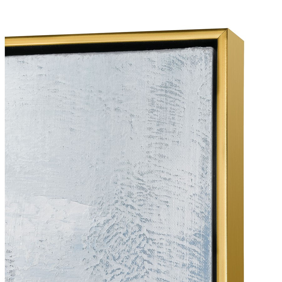 Atlas Lighting Bursts 40in Framed Wall Art | Blue Fabric | Living Room & Bedroom Decor | 40.25 x 2.25 x 40.25 in | Model WA11030-01