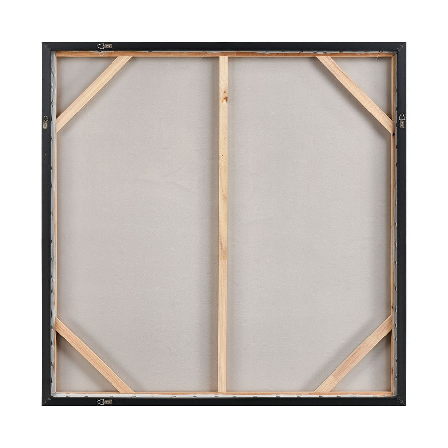 Atlas Lighting Bursts 40in Framed Wall Art | Blue Fabric | Living Room & Bedroom Decor | 40.25 x 2.25 x 40.25 in | Model WA11030-01