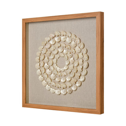 Atlas Lighting Concentric Shell 23in Dimensional Wall Art | Natural Coastal | Living Room & Bedroom Decor | 23.5 x 2 x 23.5 in | Model WA11038-01
