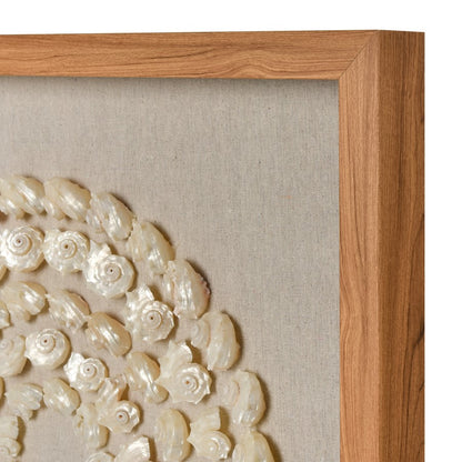 Atlas Lighting Concentric Shell 23in Dimensional Wall Art | Natural Coastal | Living Room & Bedroom Decor | 23.5 x 2 x 23.5 in | Model WA11038-01