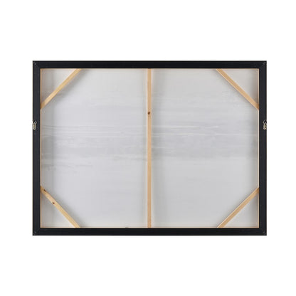 Atlas Lighting Jones Sound 47x35in Framed Wall Art | Gray Fabric with Gold Accents | Living Room & Office Decor | Model WA11070-01