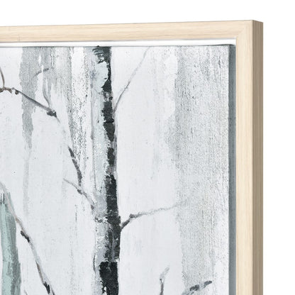 Atlas Lighting Jordan Forest 39x39in Framed Wall Art | Off White Fabric with Black Frame | Living Room & Bedroom Decor | Model WA11071-01