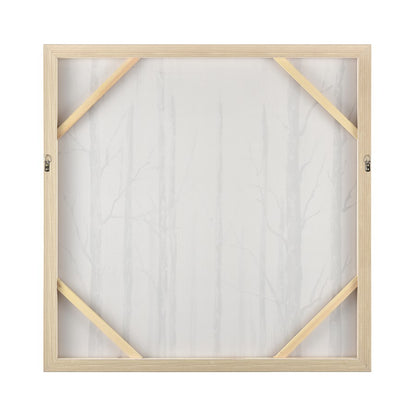 Atlas Lighting Jordan Forest 39x39in Framed Wall Art | Off White Fabric with Black Frame | Living Room & Bedroom Decor | Model WA11071-01