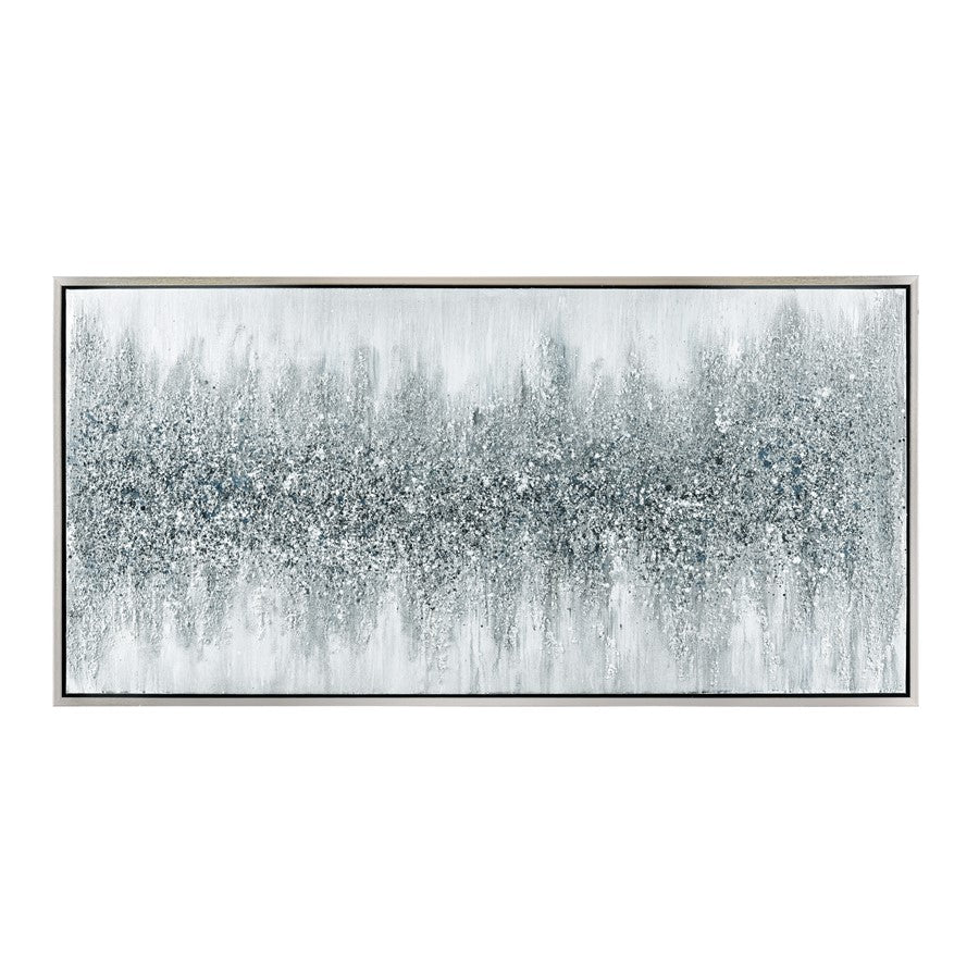 Atlas Lighting Kimble 59in Framed Wall Art | Gray Fabric Modern/Contemporary | Living Room & Bedroom Wall Decor | Model WA11074-01