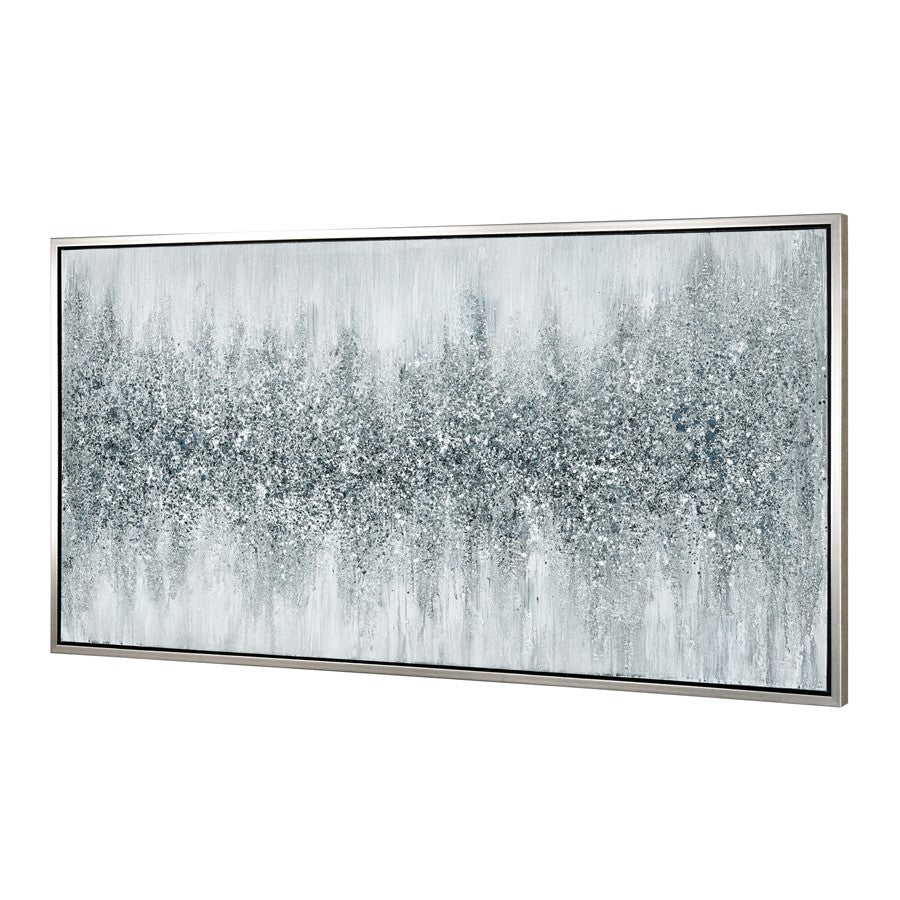 Atlas Lighting Kimble 59in Framed Wall Art | Gray Fabric Modern/Contemporary | Living Room & Bedroom Wall Decor | Model WA11074-01