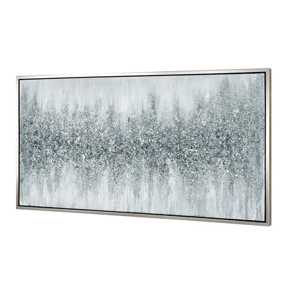 Atlas Lighting Kimble 59in Framed Wall Art | Gray Fabric Modern/Contemporary | Living Room & Bedroom Wall Decor | Model WA11074-01
