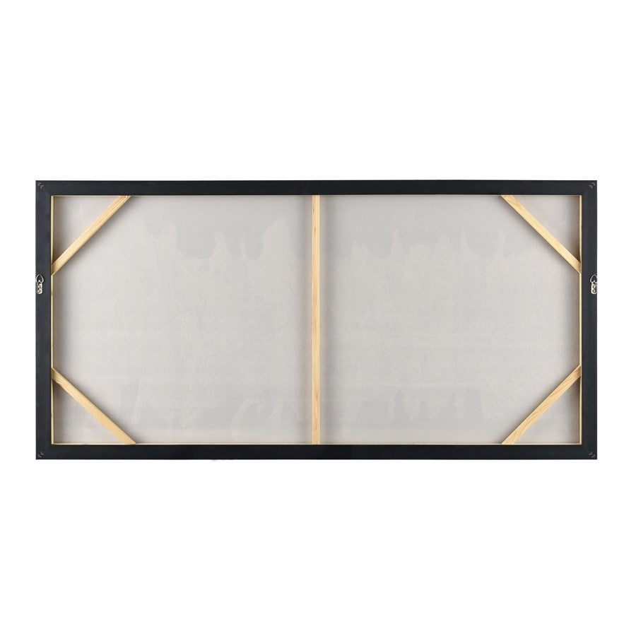 Atlas Lighting Kimble 59in Framed Wall Art | Gray Fabric Modern/Contemporary | Living Room & Bedroom Wall Decor | Model WA11074-01