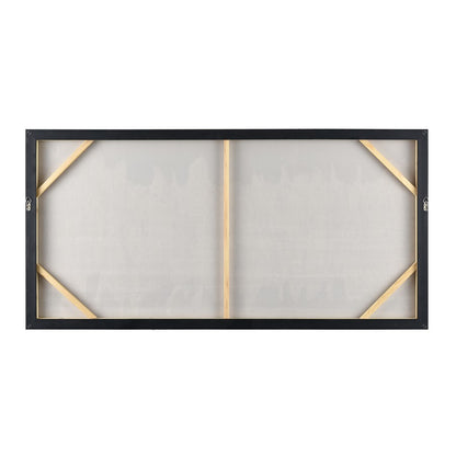 Atlas Lighting Kimble 59in Framed Wall Art | Gray Fabric Modern/Contemporary | Living Room & Bedroom Wall Decor | Model WA11074-01