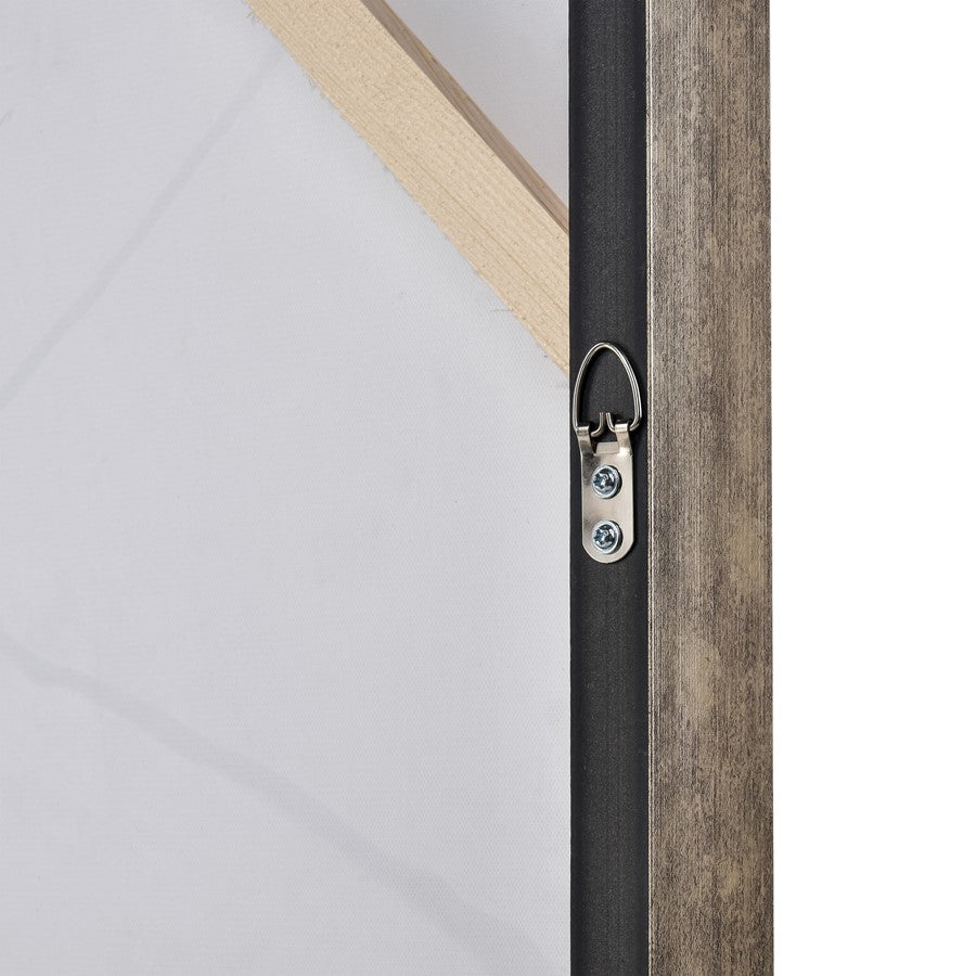 Atlas Lighting Kinetic 47in Framed Wall Art | Taupe Fabric Transitional | Living Room & Bedroom Wall Decor | 47.25 x 2 x 35.5 in | Model WA11075-01