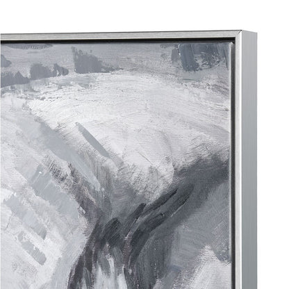 Atlas Lighting Legendary 39.5in Framed Wall Art | Gray & White Elephant Canvas | Living Room & Study Decor | 39.5 x 1.75 x 39.5 in | Model WA11081-01
