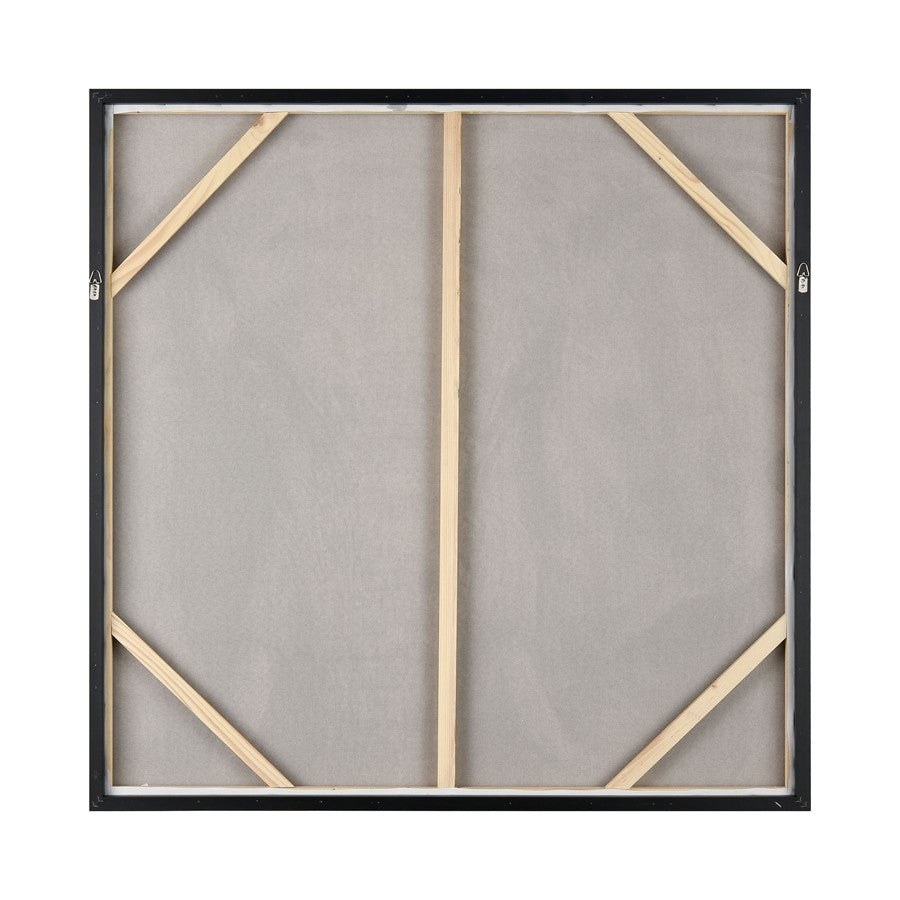 Atlas Lighting Legendary 39.5in Framed Wall Art | Gray & White Elephant Canvas | Living Room & Study Decor | 39.5 x 1.75 x 39.5 in | Model WA11081-01