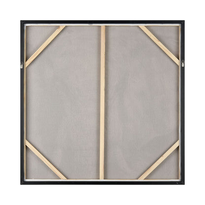 Atlas Lighting Legendary 39.5in Framed Wall Art | Gray & White Elephant Canvas | Living Room & Study Decor | 39.5 x 1.75 x 39.5 in | Model WA11081-01
