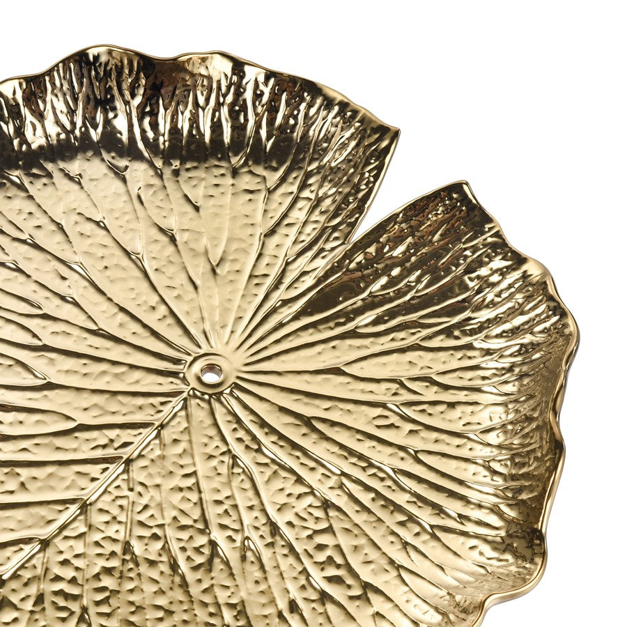 Atlas Lighting Lilypad Bowl Set of 4 | Gold High Gloss Earthenware | Tabletop & Wall Decor | 11.25 x 1 x 11.25 in | Model WA11082-01S