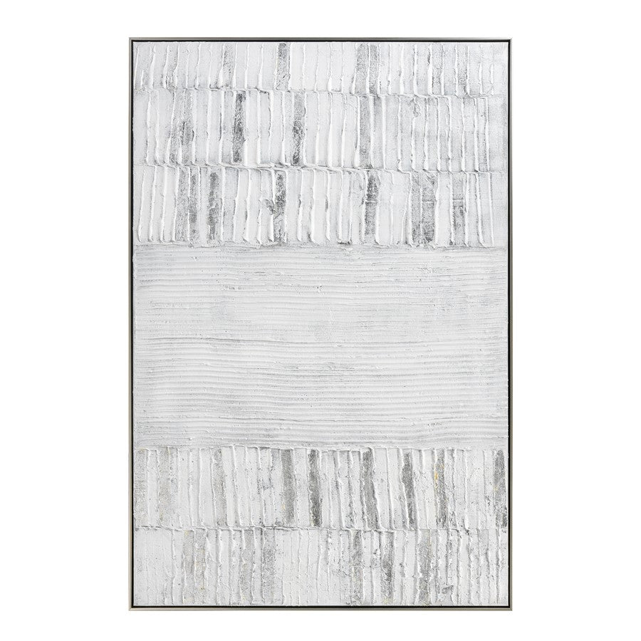 Atlas Lofi 40x60in Framed Wall Art | Textured White Acrylic Canvas | Living Room & Office Decor | 40 x 2 x 60 in | Model WA11084-01