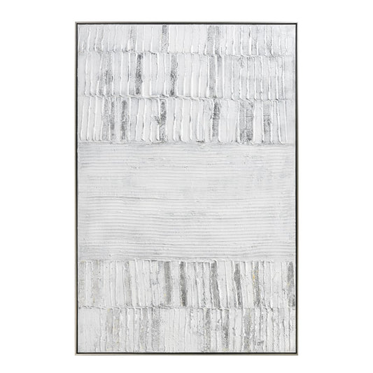 Atlas Lofi 40x60in Framed Wall Art | Textured White Acrylic Canvas | Living Room & Office Decor | 40 x 2 x 60 in | Model WA11084-01