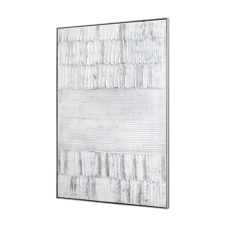 Atlas Lofi 40x60in Framed Wall Art | Textured White Acrylic Canvas | Living Room & Office Decor | 40 x 2 x 60 in | Model WA11084-01