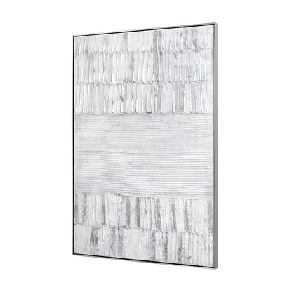Atlas Lofi 40x60in Framed Wall Art | Textured White Acrylic Canvas | Living Room & Office Decor | 40 x 2 x 60 in | Model WA11084-01
