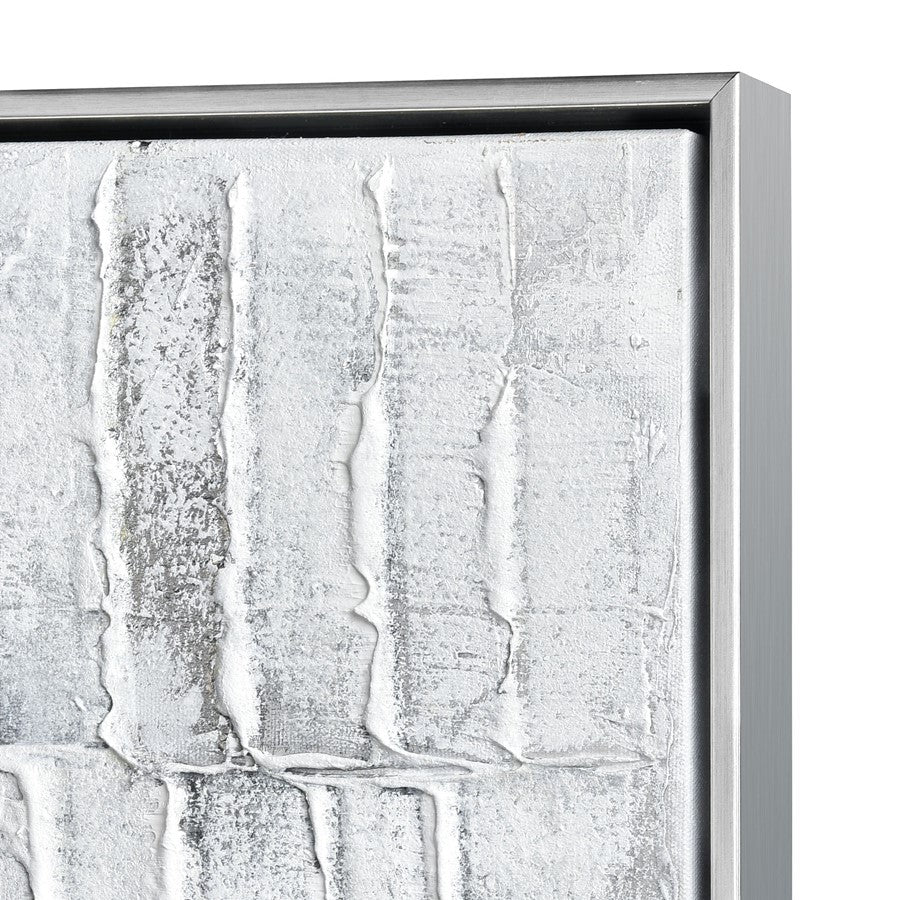 Atlas Lofi 40x60in Framed Wall Art | Textured White Acrylic Canvas | Living Room & Office Decor | 40 x 2 x 60 in | Model WA11084-01