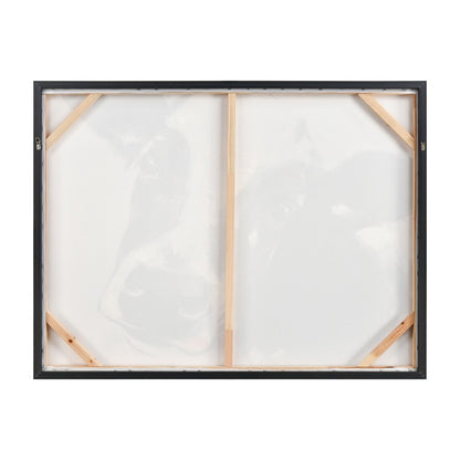 Atlas Lucy the Cow 48x36in Framed Wall Art | Hand-Painted Farmhouse Canvas | Kitchen & Dining Room Decor | 48 x 2 x 36 in | Model WA11086-01